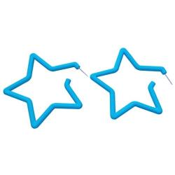 Colorful Stars Geometric Drop Earrings for Women Girls Acrylic Fluorescent Dangle Earrings 80s Chic Party Stage Show Earrings