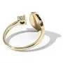 sloong Handmade Birth Month Flower Signet Ring 14K Gold Plated Ring Birth Stone Ring Birthday Valentines Gift for Mom Daughter Girlfriend Wife