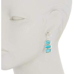Sterling Silver With Amazonite Multi Gemstone Wholesale Fashion Jewelry Drop Earrings