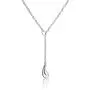 Trendy Teardrop Pear Shape Lariat Pendant Y Necklace For Women For Teen Polished 925 Sterling Silver