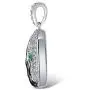 Santuzza 925 Sterling Silver Delicate Cherry Tree Pendants Shiny White Cubic Zirconia Jewelry (Pink/Green)