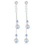 Sllaiss Crystal Long Dangle Stud Earrings for Women Fashion Drop Earrings Gifts for Girls, Made with Austria Crystal