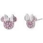 Disney Minnie Mouse Birthstone Jewelry for Women and Girls, Sterling Silver Pave Crystal Stud Earrings Disney Minnie Mouse Birthstone Jewelry for Women and Girls, Sterling Silver Pave Crystal Stud Earrings