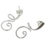NOVICA .925 Sterling Silver Drop Earrings Lovely Spiral