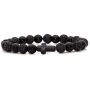 Fusamk Fashion Yoga Natural Stone Bracelet Religious Cross Beads Link Bracelet.7.5'' Wrist
