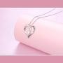 YinShan S925 Sterling Silver Heart Necklace for Women Girls Jewelry Engraved Always in My Heart/I Love You to The Moon And Back Pendant Necklaces Girlfriend, Mother Birthday