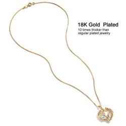 Heart Pendant Necklaces for Women with Swarovski Dainty Cubic Zirconia Diamond Love Swan Necklace 18K Gold Plated Meaningful Mother Daughter Necklace Christmas Gift For Her