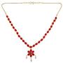 Efulgenz Indian Bollywood Gold Plated Crystal Rhinestone Faux Pearl Floral Wedding Choker Necklace Earring Jewellery Set
