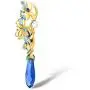 Santuzza Blue Flower Gold Plating Pendant Genuine 925 Sterling Silver Gorgeous Dangle Glass Handmade Enamel Dangle Jewelry For Women Santuzza Blue Flower Gold Plating Pendant Genuine 925 Sterling Silver Gorgeous Dangle Glass Handmade Enamel Dangle Jewelry For Women