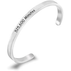TOGON Rent Season of Love 525,600 Minutes Cuff Bracelet Inspirational Gifts Broadway Musical Jewelry Friendship Gift for Her