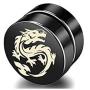Xusamss Punk Stainless Steel Animal Dragon Magnet Clip On Earrings
