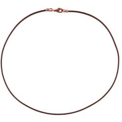 DragonWeave Antique Copper 1.8mm Fine Brown Leather Cord Necklace