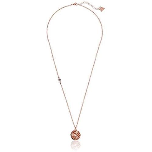GUESS ''Basic'' Floral Ball Pendant Necklace