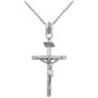 Religious Jewelry by FDJ Solid 925 Sterling Silver Cross Charm INRI Crucifix Pendant Necklace