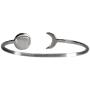 Once a Moon Moon DUST Sterling Silver Starlet Bracelet-Bangle | Authenticate Moon Meteorite | Extraordinary Lunar Moondust