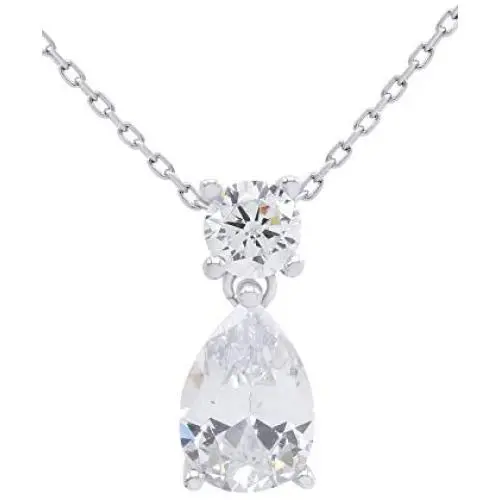 Elegant Style & Minimalistic Cubic Zirconia Tear Drop Chain Pendant Necklace | Dainty Delicate Jewelry Elegant Style & Minimalistic Cubic Zirconia Tear Drop Chain Pendant Necklace | Dainty Delicate Jewelry