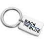 KUIYAI Back The Blue Keychain Blue Lives Matter Keychain Police Support Gift