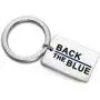 KUIYAI Back The Blue Keychain Blue Lives Matter Keychain Police Support Gift