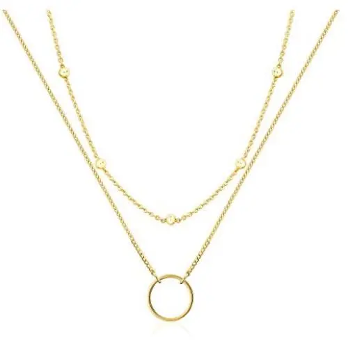 LANE WOODS Layered 18k Gold Plated Necklaces for Women - Multilayer Coin Medallion Pendant Necklace Adjustable Layering Choker Necklaces Chain Set for Women Girls Jewelry LANE WOODS Layered 18k Gold Plated Necklaces for Women - Multilayer Coin Medallion Pendant Necklace Adjustable Layering Choker Necklaces Chain Set for Women Girls Jewelry