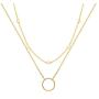 LANE WOODS Layered 18k Gold Plated Necklaces for Women - Multilayer Coin Medallion Pendant Necklace Adjustable Layering Choker Necklaces Chain Set for Women Girls Jewelry