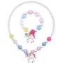 SkyWiseWin Chunky Jewelry Necklace and Bracelet Set for Girls Little Kids