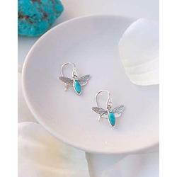 Boma Jewelry Sterling Silver Turquoise Firefly Dangle Earrings