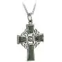Biddy Murphy Celtic Cross Necklace for Women Sterling Silver and Connemara Marble Made in Ireland