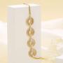 Moggan 18K Gold Plated Four Round Shape Charm Bracelet for Women