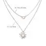 Jovono Boho Multilayered Opal Pendant Necklaces Sun Flower Pendant Chain Jewelry for Women and Girls (Silver) Jovono Boho Multilayered Opal Pendant Necklaces Sun Flower Pendant Chain Jewelry for Women and Girls (Silver)