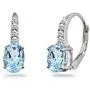 Sterling Silver Genuine or Synthetic Gemstone 7x5mm Oval-Cut Leverback Huggie Earrings