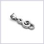 Fusamk Fashion Music Titanium Steel Note Symbol Pendant Charm Necklace