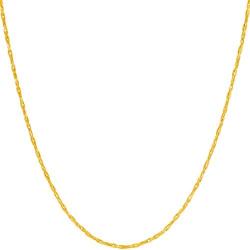 Lifetime Jewelry 1.2mm Flat Cobra Chain Necklace for Men & Women 24k Gold Plated