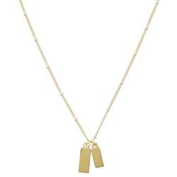 HONEYCAT Small Dog Tag Together Necklace in Gold, Rose Gold, or Silver | Minimalist, Delicate Jewelry