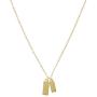 HONEYCAT Small Dog Tag Together Necklace in Gold, Rose Gold, or Silver | Minimalist, Delicate Jewelry