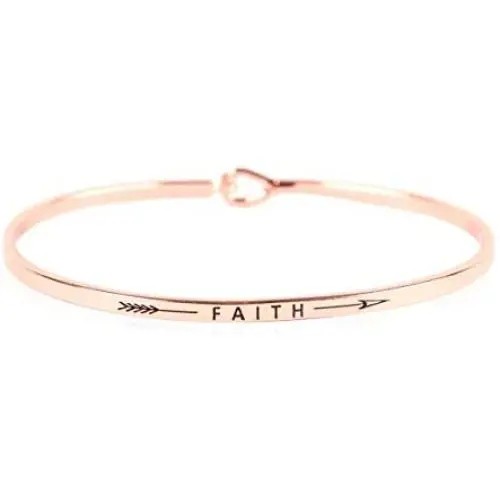 RIAH FASHION Inspirational Message Metallic Bangle Bracelet - Engraved Infinity Cuff Religious Christian Bible, Positive Word Gift RIAH FASHION Inspirational Message Metallic Bangle Bracelet - Engraved Infinity Cuff Religious Christian Bible, Positive Word Gift