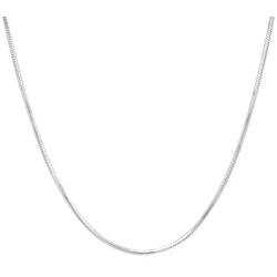 Verona Jewelers Sterling Silver 1MM, 1.5MM Italian 8 Sided Diamond Cut Snake Necklace Chain- Diamond Cut Silver Necklace, 925 Sterling Silver Necklace, Necklace for Pendants,