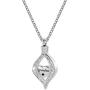 LuxglitterLin Teardrop Eye of My Heart Crystal Cremation Urn Necklace for Human Pet Ashes Holder Memorial Keepsake Pendant Jewelry