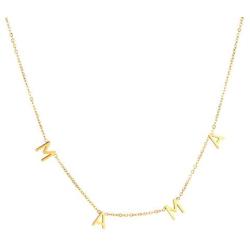 RWQIAN Adjustable Letter Necklace for Women Mama Necklaces for Women Birthstone Mom Pendant Necklace Personality Gift for Mothers Day Mothers Birthday