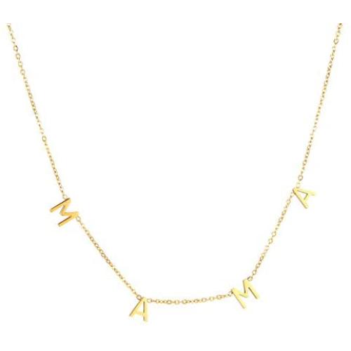 RWQIAN Adjustable Letter Necklace for Women Mama Necklaces for Women Birthstone Mom Pendant Necklace Personality Gift for Mothers Day Mothers Birthday