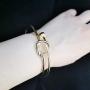 SENFAI Twist Knot Nail Bangle Heart Knot Bracelet Stack Bangle Cuff