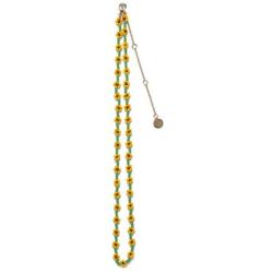 Pura Vida Daisy or Sunflower Seed Bead Choker Necklace - 14'', 3-Inch Extender