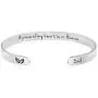MEMGIFT Memorial Gifts, Sympathy Bracelets Loss of Loved Mom Dad Grandma Grandpa Son Daughter Keepsake Inspirational Mantra Motivational Remembrance Stainless Steel A Piece of Heart is in Heaven