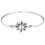 AeraVida Dancing Mystical Sunshine .925 Sterling Silver Bangle Bracelet