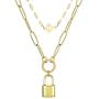 Coloura Titanium Steel Necklaces for Women,Gold Plated Charm Necklace,Pendant Chain Choker Fashion Jewelry Gift for Women,Girls