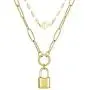 Coloura Titanium Steel Necklaces for Women,Gold Plated Charm Necklace,Pendant Chain Choker Fashion Jewelry Gift for Women,Girls Coloura Titanium Steel Necklaces for Women,Gold Plated Charm Necklace,Pendant Chain Choker Fashion Jewelry Gift for Women,Girls