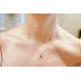 Gin & Grace 10K White Gold Genuine Blue Sapphire& Natural Diamond (I1,I2) Statement Pendant for Women
