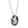 AllerPierce Matching Couples Necklace for His and Her Stainless Steel Eternal Love Couple Necklaces Pendant Set Birthday Wedding Valentine Gifts for Boyfriend Girlfriend