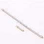 Tennis AAA CZ Bracelet Bridal Wedding Evening Party Prom Gold Plated Jewelry For Woman 7''+1'' Long