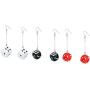 RUIZHEN 3 Pairs 3D Dice Dangle Earrings Funny Punk Cubic Dice rop Earrings Night Club Party Jewelry