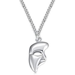 Ukodnus Phantom of The Opera Mask Pendant Necklace Keychain Broadway Merchandise Theatre Jewelry Gifts for Women Teen Girls Fans